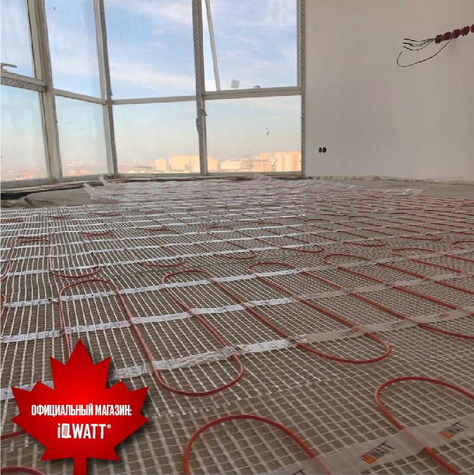 Тонкий самоклеящийся греющий мат IQ FLOOR MAT 150 Вт/м.кв - 1,0м²