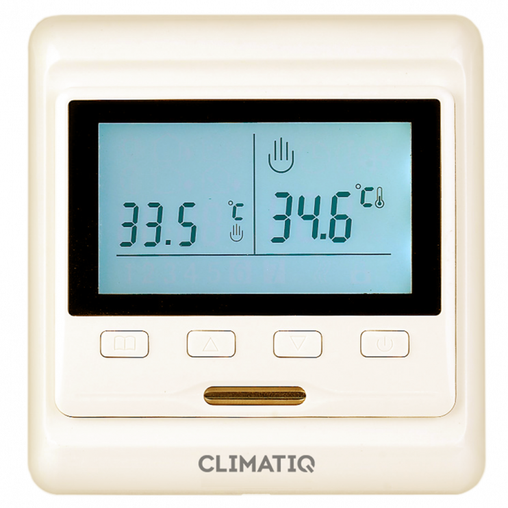 Терморегулятор с ЖК-дисплеем CLIMATIQ PT (ivory)